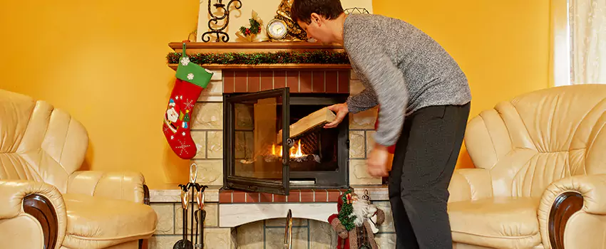 Rusted Metal Fireplace Restoration in Jenks, Oklahoma